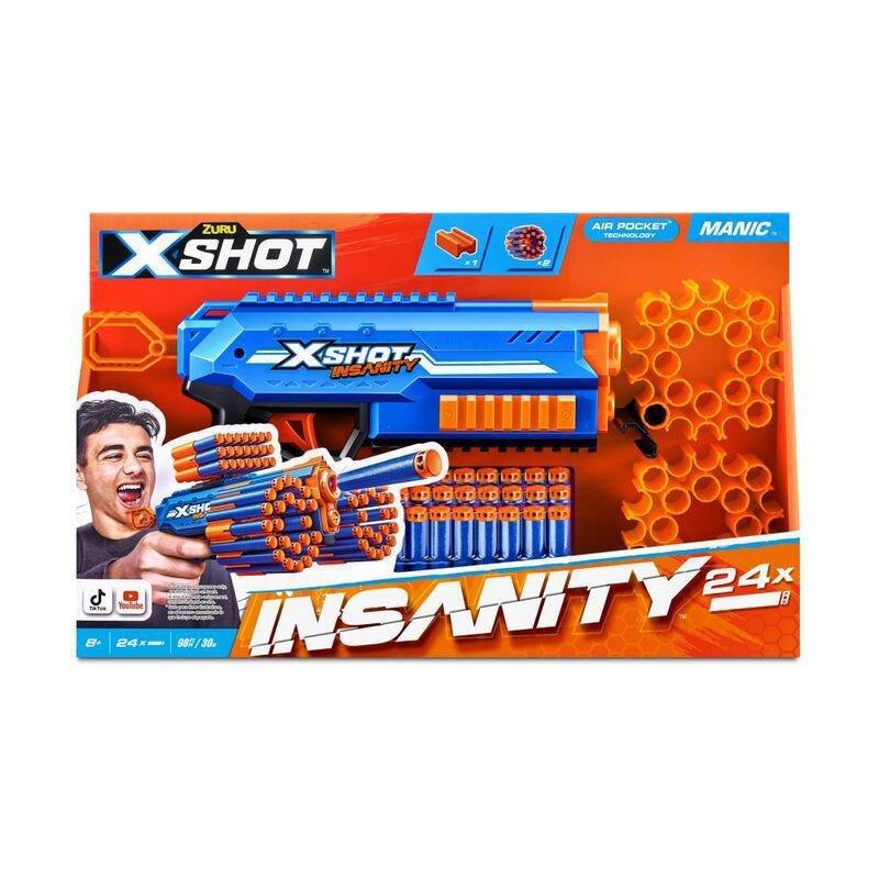 X-Shot Insanity Manic Blaster (Includes 24 Darts), , medium
