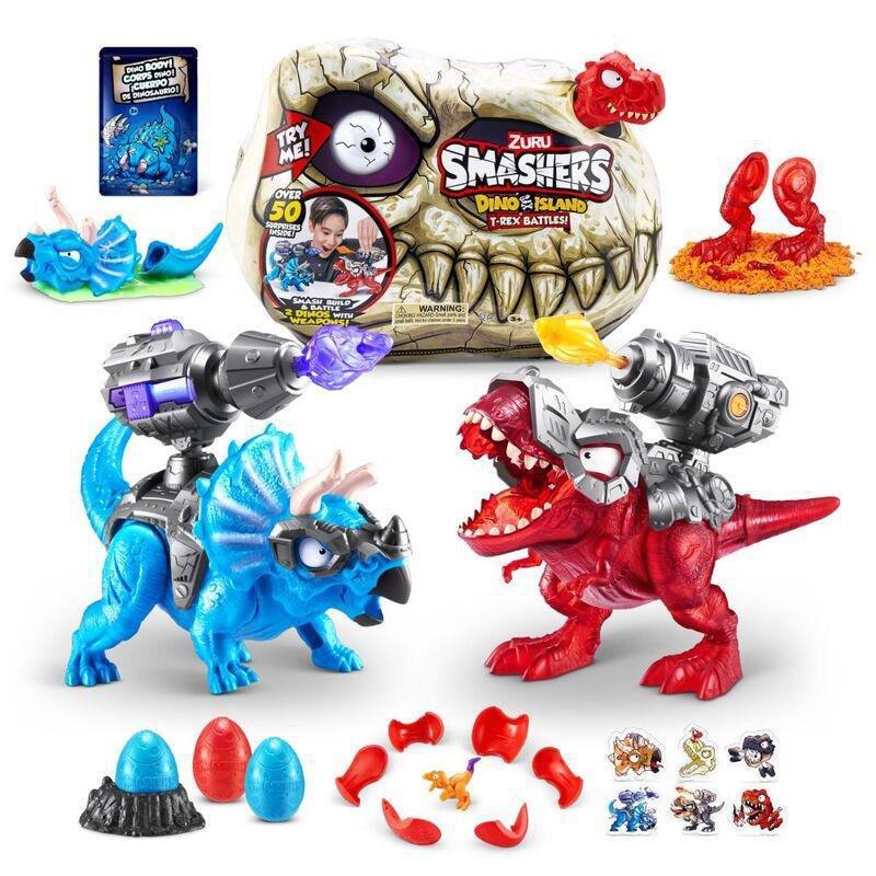 Smashers Dino Island S1 T-Rex Battles Mini Figurine (Assortment - Includes 1), , large image number 2
