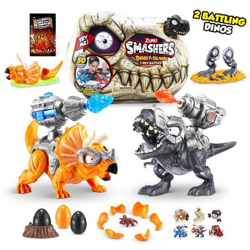 Smashers Dino Island S1 T-Rex Battles Mini Figurine (Assortment - Includes 1), , large image number 4