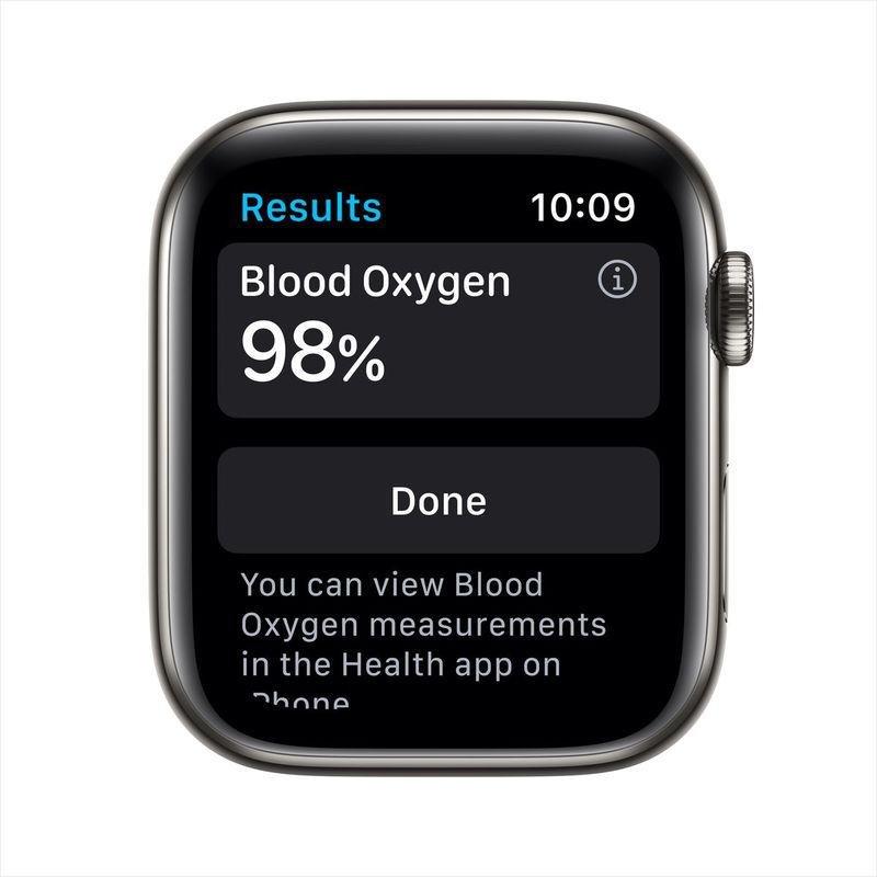 Apple Watch Series 6 GPS + Cellular 40mm Graphite Stainless Steel Case with Black Sport Band, , large image number 1