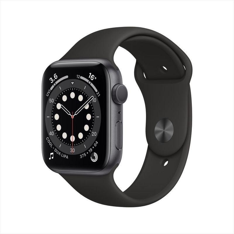 Apple Watch Series 6 GPS 40mm Space Grey Aluminium Case with Black Sport Band, , large image number 0