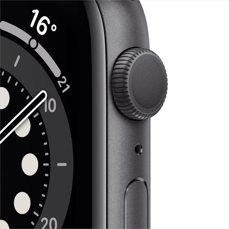 Apple Watch Series 6 GPS 40mm Space Grey Aluminium Case with Black Sport Band, , large image number 1