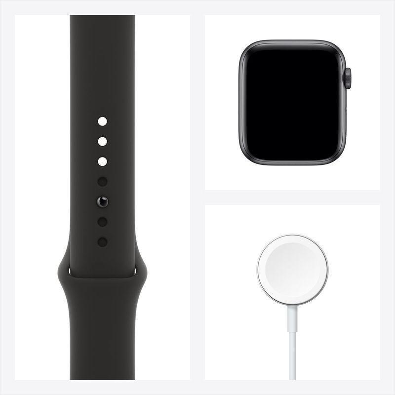 Apple Watch Series 6 GPS 40mm Space Grey Aluminium Case with Black Sport Band, , large image number 2