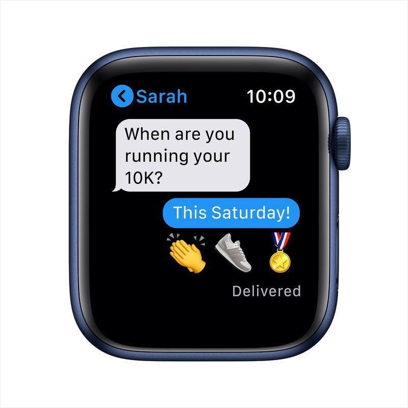 Apple Watch Series 6 GPS 40mm Blue Aluminium Case with Deep Navy Sport Band, , large image number 1