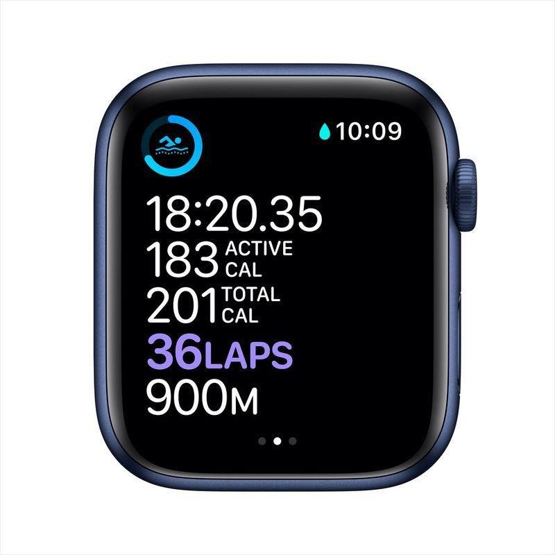 Apple Watch Series 6 GPS 40mm Blue Aluminium Case with Deep Navy Sport Band, , large image number 2