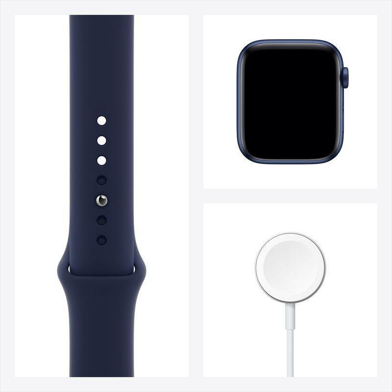 Apple Watch Series 6 GPS 40mm Blue Aluminium Case with Deep Navy Sport Band, , large image number 4