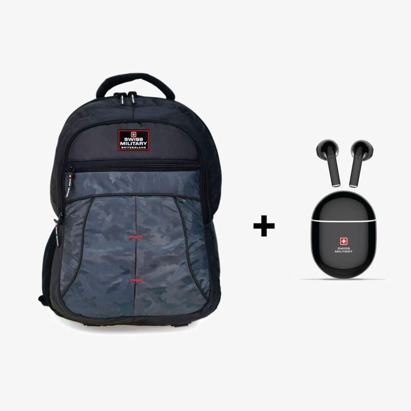 Swiss Military Champ Backpack - Black/Grey Camo, , medium