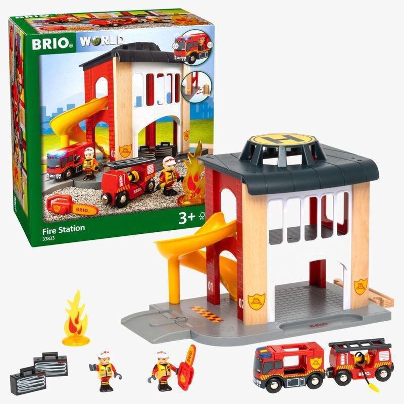 Brio World Fire Station Kids Playset, , large image number 0