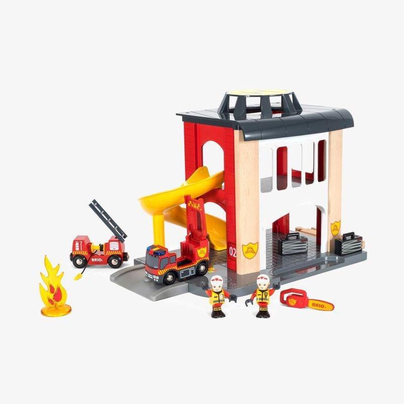 Brio World Fire Station Kids Playset, , large image number 1