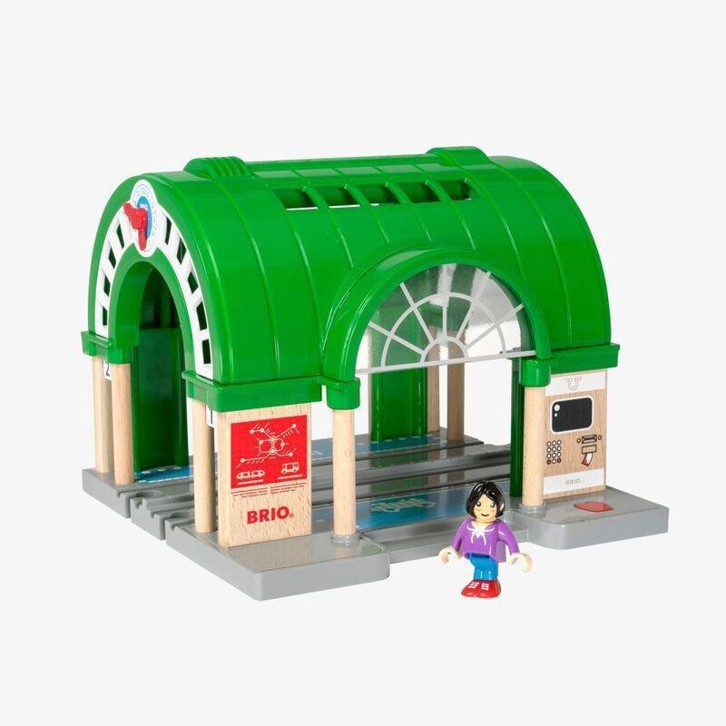 Brio World Central Train Station Kids Playset, , large image number 0