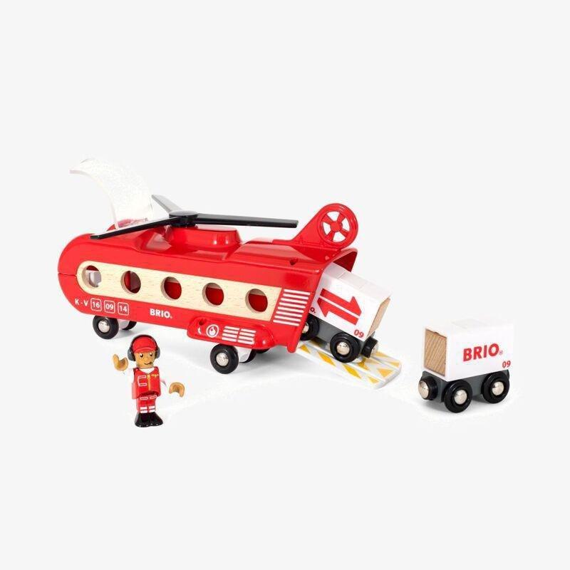 Brio World Cargo Transport Helicopter Kids Playset, , large image number 0