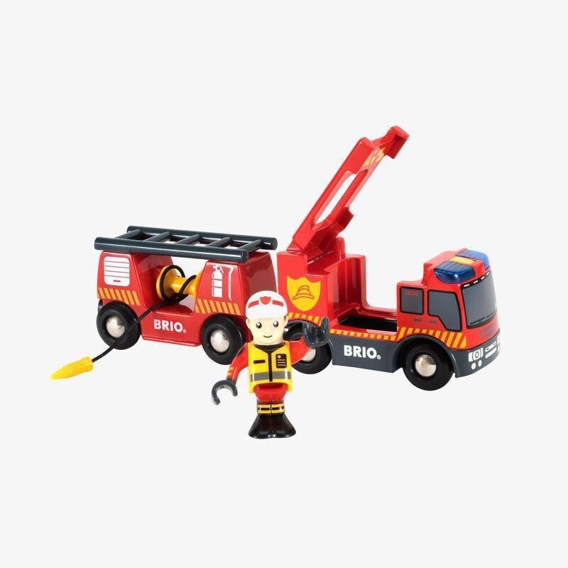 Brio World Emergency Fire Engine Kids Playset, , large image number 0