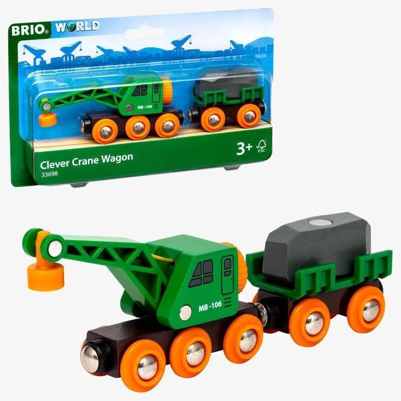 Brio World Blister Clever Crane Wagon Kids Playset, , large image number 0