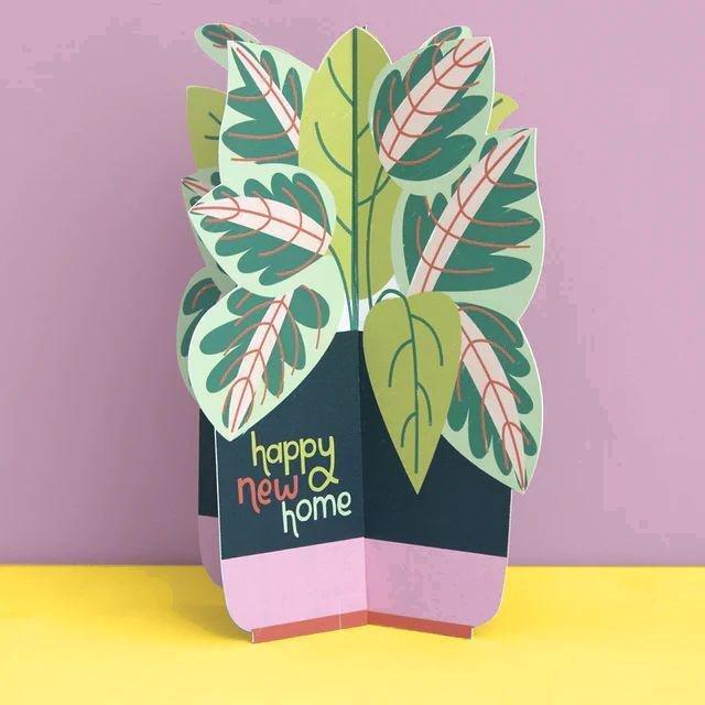 Raspberry Blossom Happy New Home - Plants Greeting Card (18.4 x 13.3cm), , large image number 1