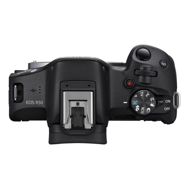 Canon EOS R50 Mirrorless Camera - Black + RF-S 18-45mm f/4.5-6.3 IS STM Lens, , large image number 8