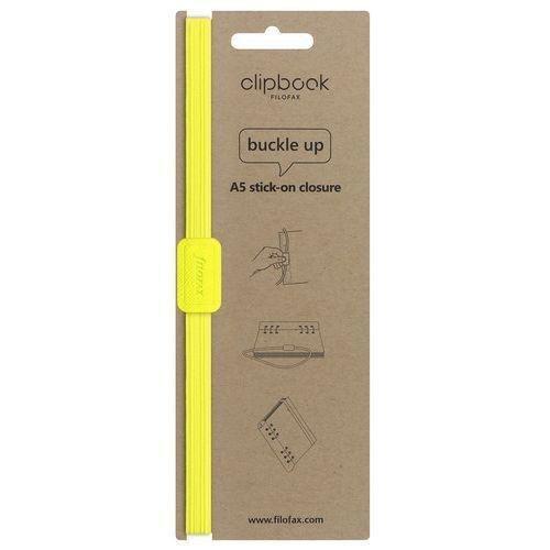 Filofax Clipbook Saffiano Fluoro Elastic Closure A5 Yellow Notebook Refill, , large image number 1