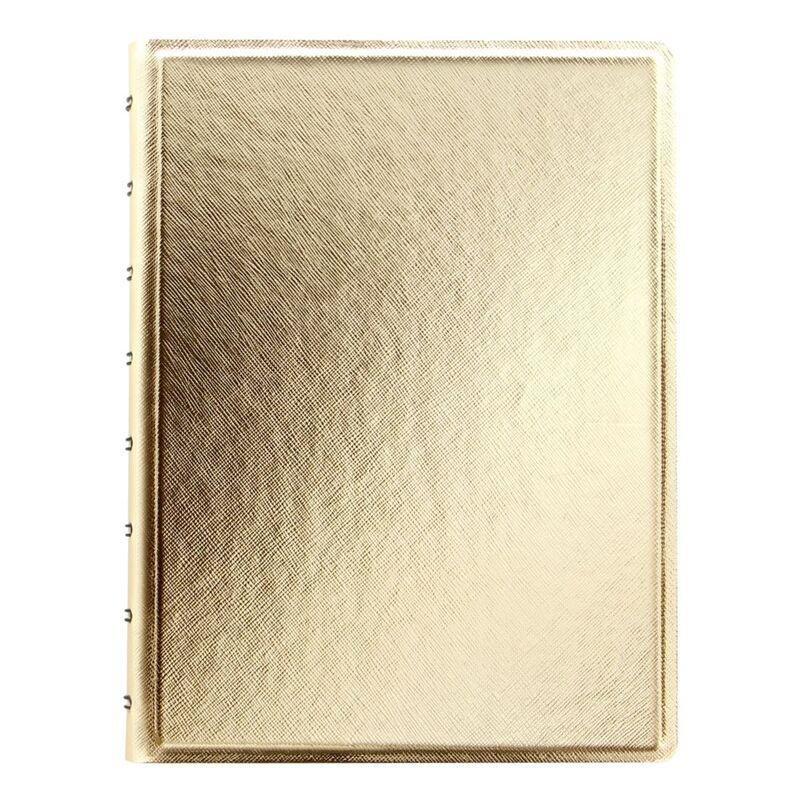 Filofax A5 Notebook Ruled Saffiano Gold Notebook, , large image number 0