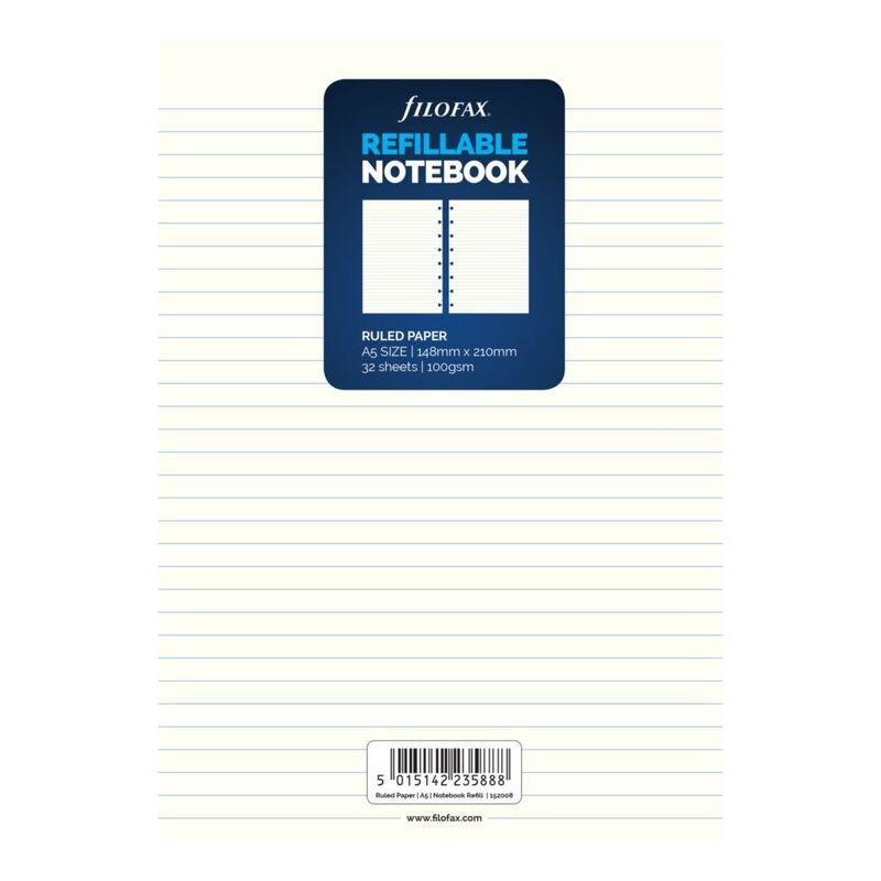 Filofax A5 Notes White Ruled Notebook Refill, , large image number 0