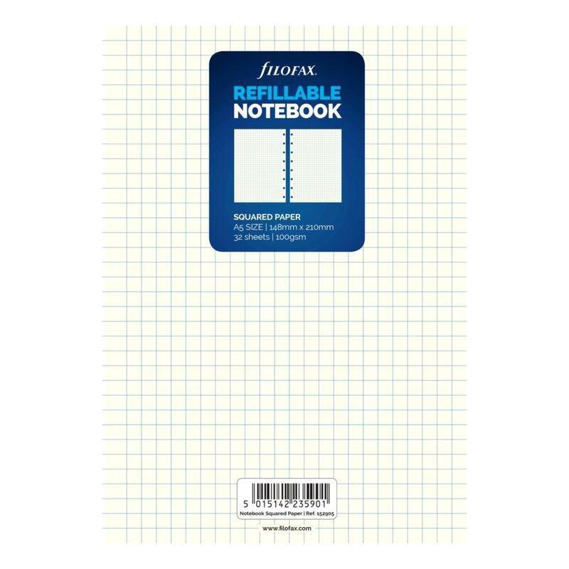 Filofax A5 Notes White Squared Notebook Refill, , large image number 0