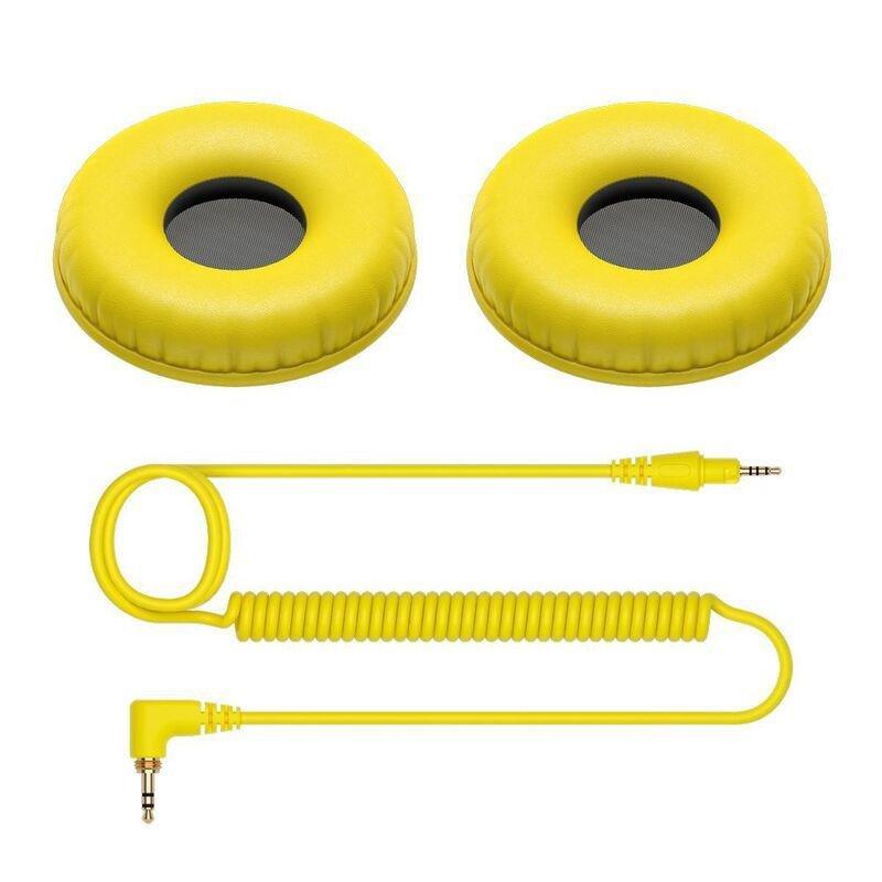 Pioneer HC-CP08-Y - Yellow Cable & Earpads for HDJ-Cue1 Headphones - Yellow, , large image number 0