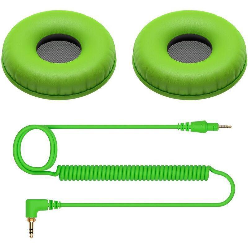 Pioneer HC-CP08-G - Green Cable & Earpads for HDJ-Cue1 Headphones - Green, , large image number 0