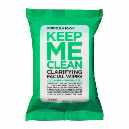 FORMULA 10.0.6 - Formula 10.0.14 Keep Me Clean Clarifying Facial Wipes Cucumber + Witch Hazel 25Pc Pkt