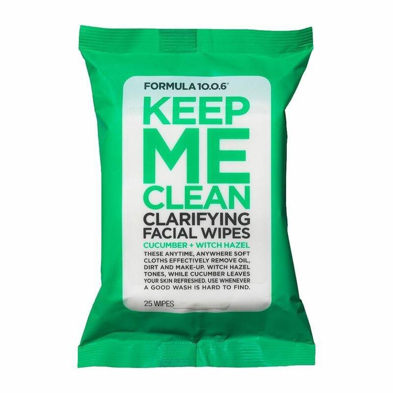Formula 10.0.14 Keep Me Clean Clarifying Facial Wipes Cucumber + Witch Hazel 25Pc Pkt, , large image number 0