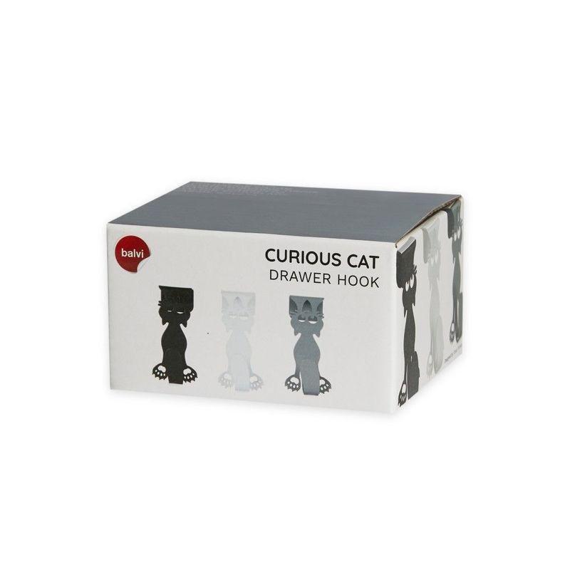 Balvi Curious Cat X3 Metal Drawer Hook, , large image number 3