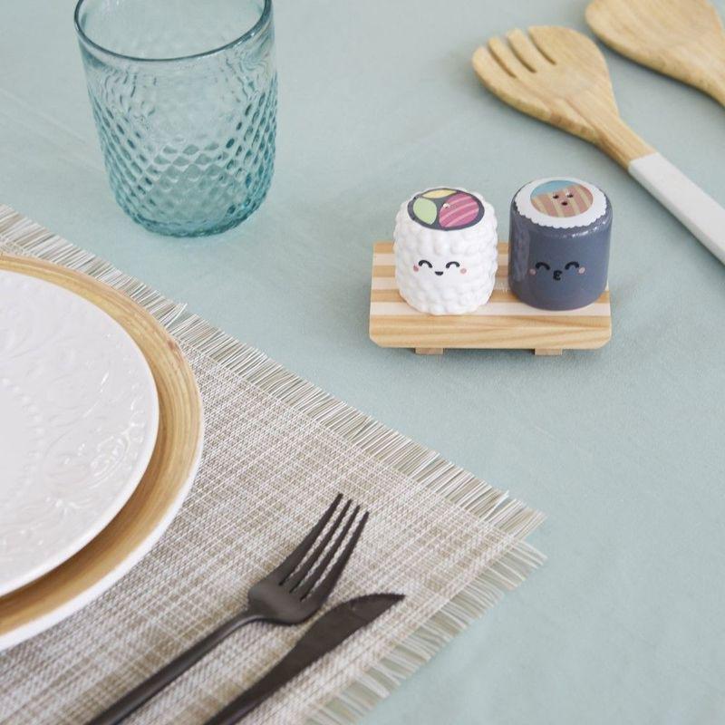 Balvi Mr.Wonderful Sushi Ceramic Salt & Pepper Set, , large image number 3