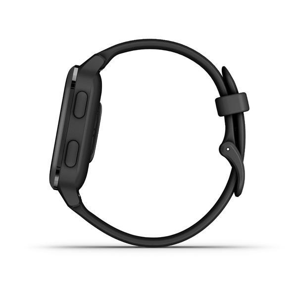 Garmin Venu SQ Music Edition Smartwatch Slate Aluminium Bezel with Black Case and Silicone Band, , large image number 3