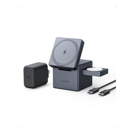 ANKER - Anker 3-in-1 Cube With MagSafe - Grey