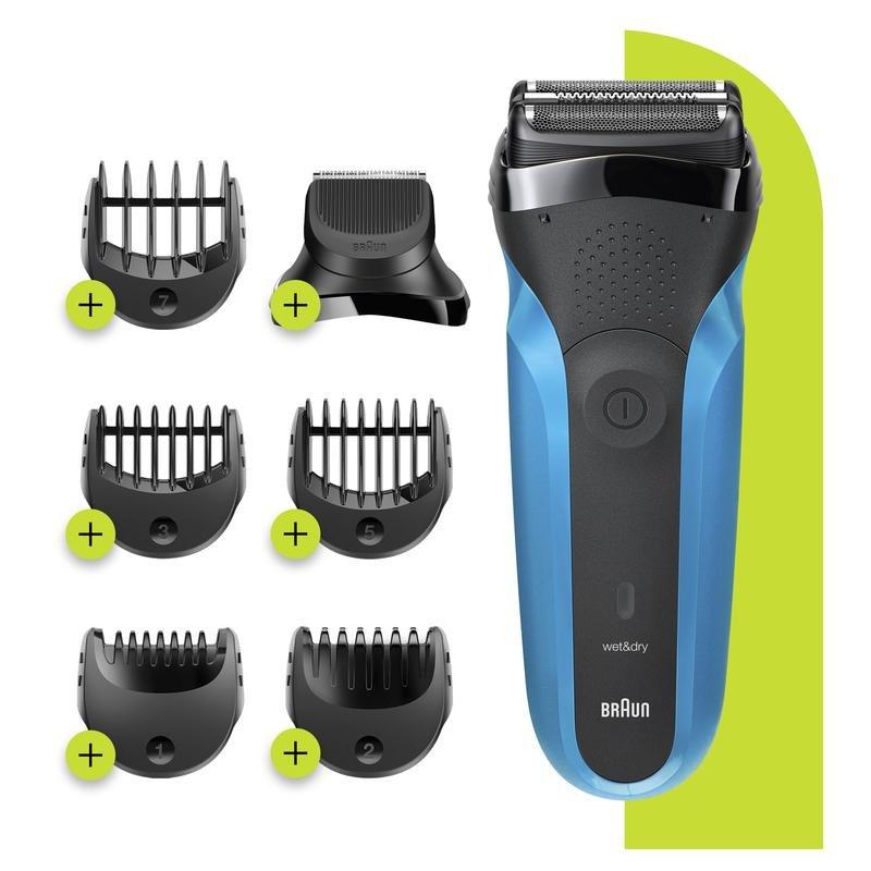 Braun Series 3 310BT Wet and Dry Shaver Black/Blue, , large image number 3