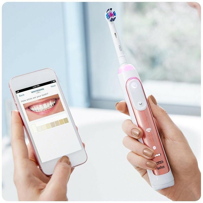 Oral-B Genius 9000 Rose Gold Electric Toothbrush With Smart Travel Case And USB Charger, , large image number 2