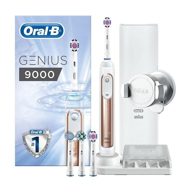 Oral-B Genius 9000 Rose Gold Electric Toothbrush With Smart Travel Case And USB Charger, , large image number 3