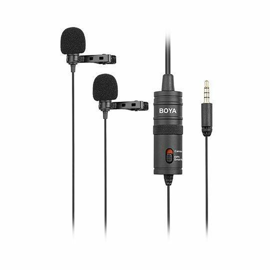 Boya By-M1Dm Dual Head Lavalier Omni Directional Microphone, , large image number 0