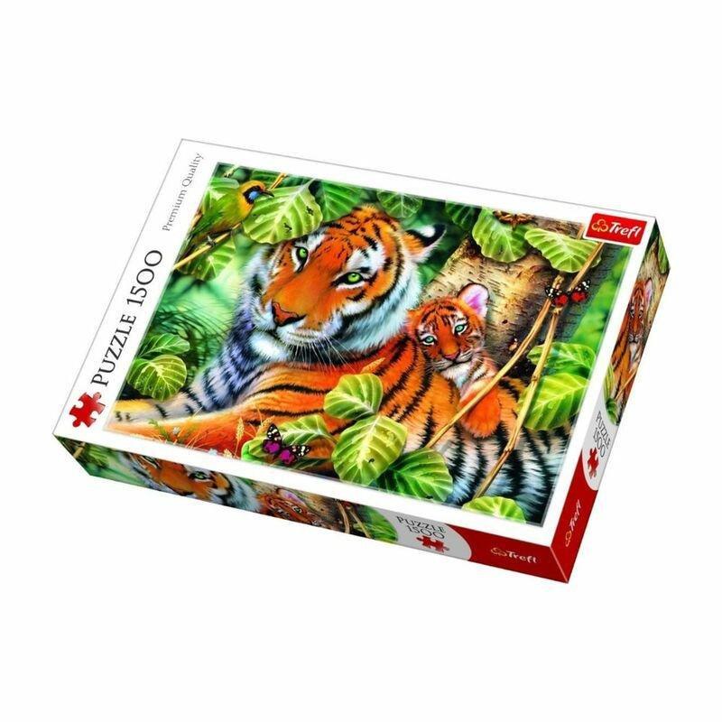Trefl Two Tigers Jigsaw Puzzle 85 X 58 cm (1500 Pieces), , large image number 1