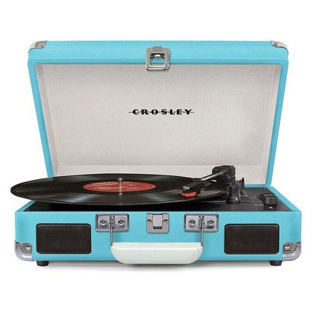 CROSLEY - Crosley Cruiser Deluxe Portable Turntable with Built-in Speakers - Turquoise