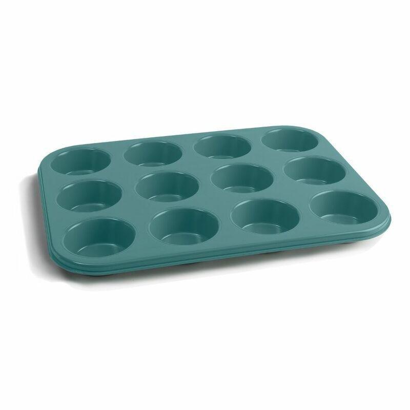 Jamie Oliver Non Stick Muffin Tin 12 Holes Atlantic Green, , large image number 0