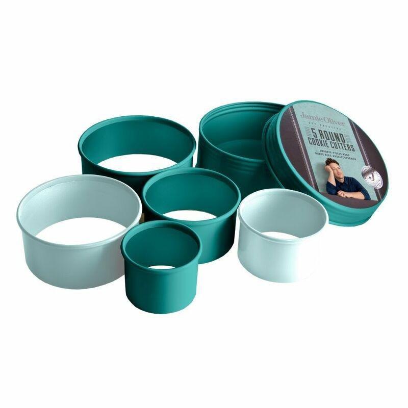 Jamie Oliver Round Cookie Cutters Set Of 5 Atlantic Green, , large image number 0