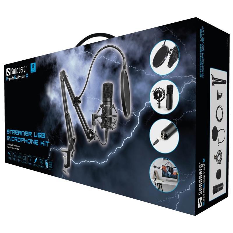 Sandberg Streamer USB Microphone Kit, , large image number 1