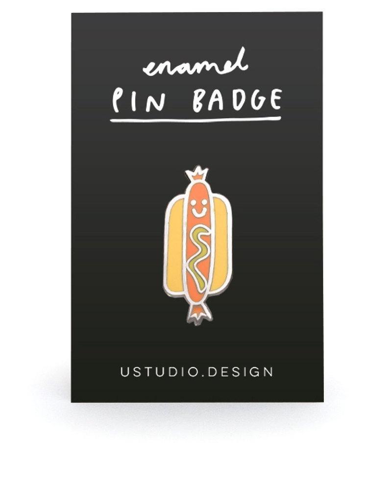 Ustudio Pin Badge Cute Hot Dog, , large image number 0