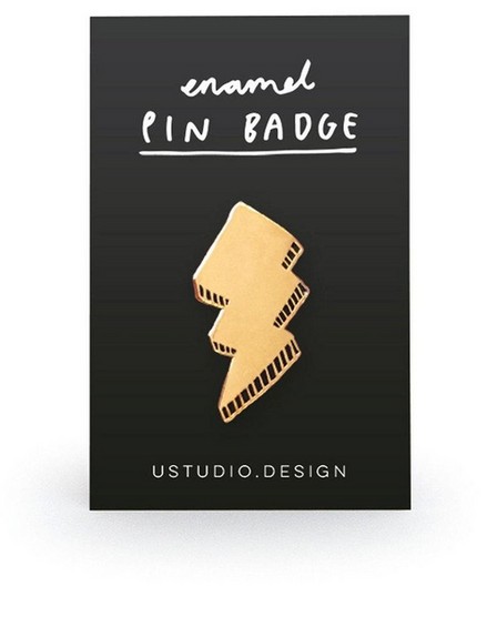 USTUDIO DESIGN LTD - Ustudio Pin Badge Lightning Bolt
