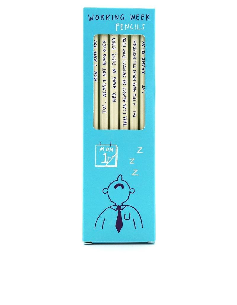 Ustudio Working Week Sharp & Blunt Pencils (Set of 6), , large image number 0