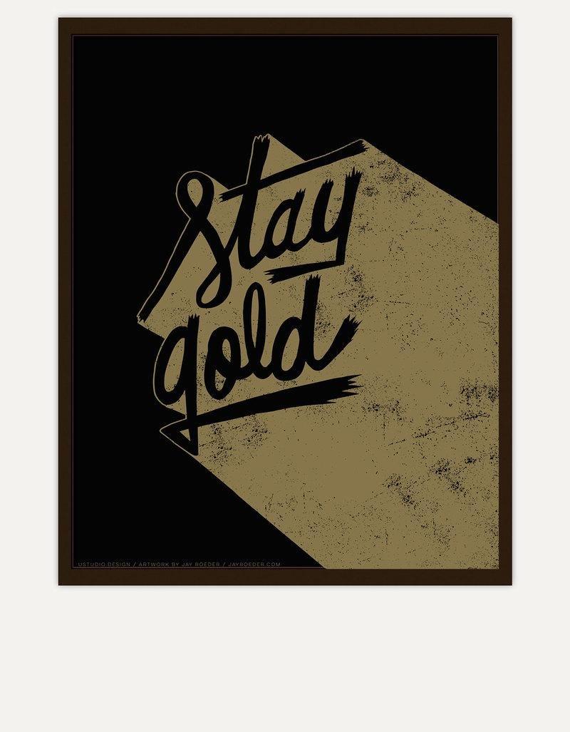 Ustudio Stay Gold Screenprint, , large image number 0