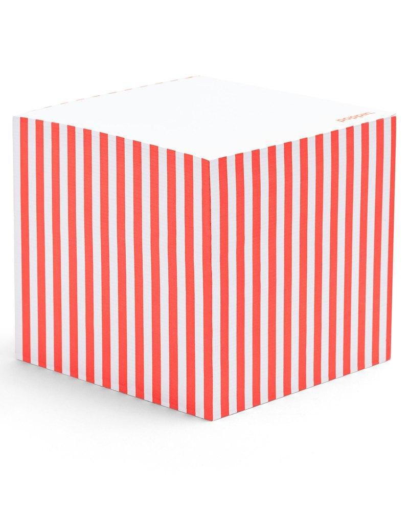 Poppin Inc Memo Cube Coral Stripe, , large image number 0