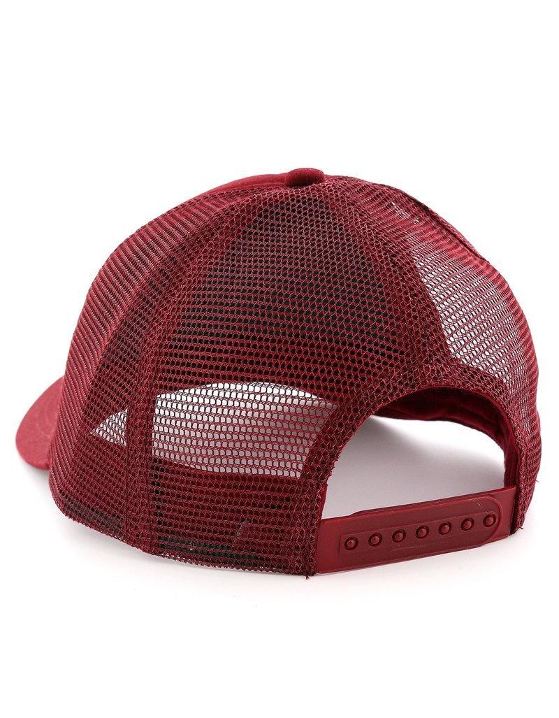 B180 Plain Maroon Snapback Trucker Cap, , large image number 2