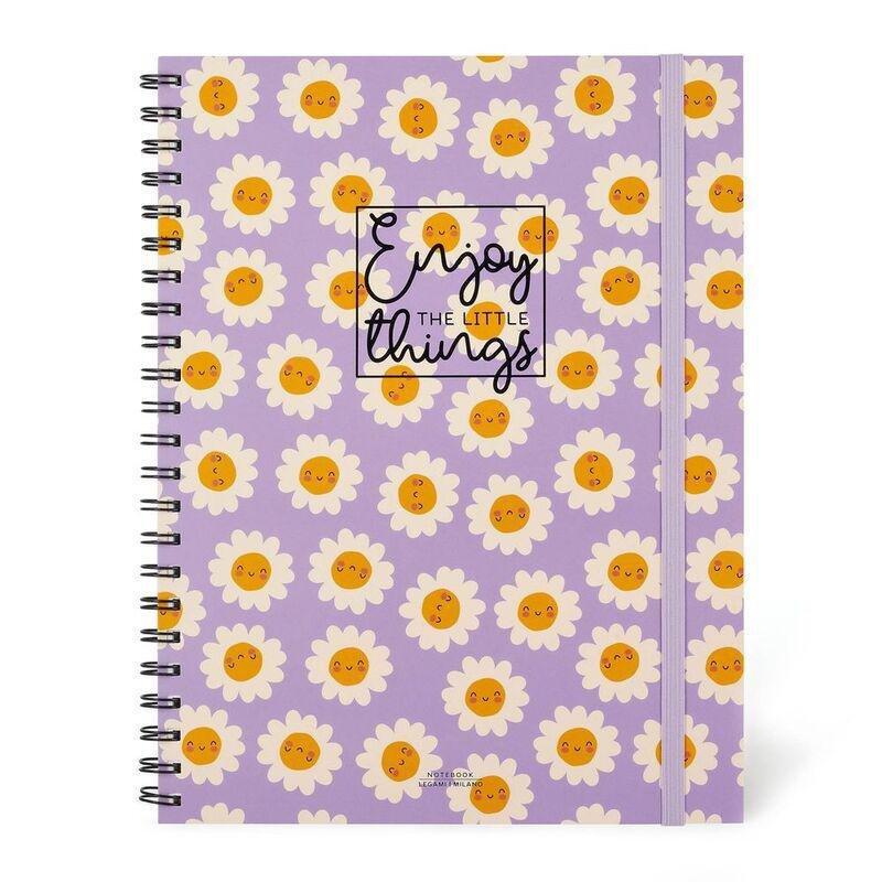 Legami 3-in-1 Spiral Notebook- Maxi Trio Spiral Notebook - Daisy, , medium