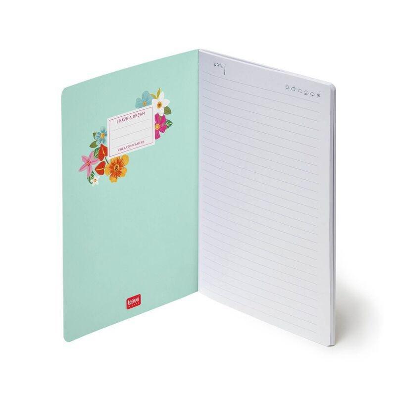 LEGAMI - Legami Notebook - Quaderno - Medium (A5) - Lined - Flowers