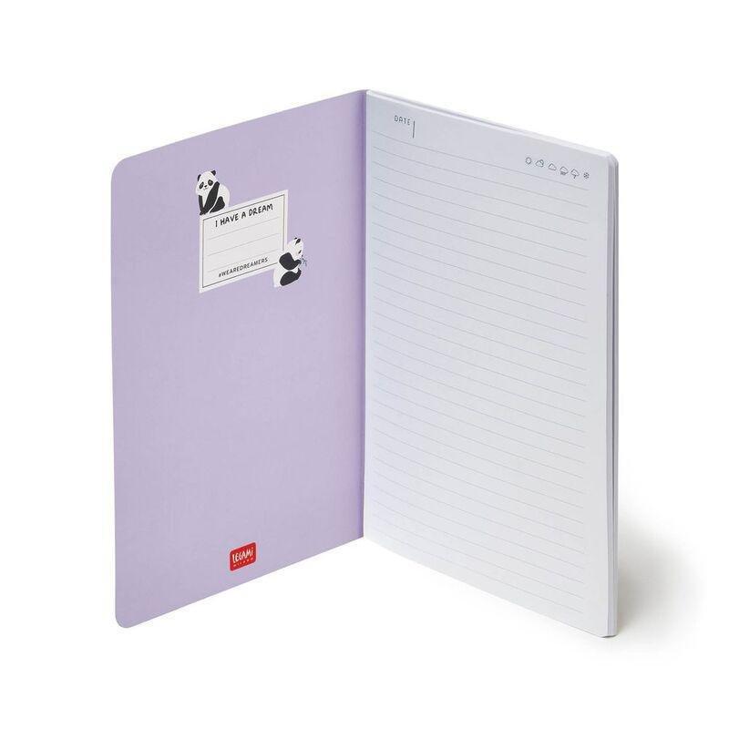 LEGAMI - Legami Notebook - Quaderno - Medium (A5) - Lined - Panda