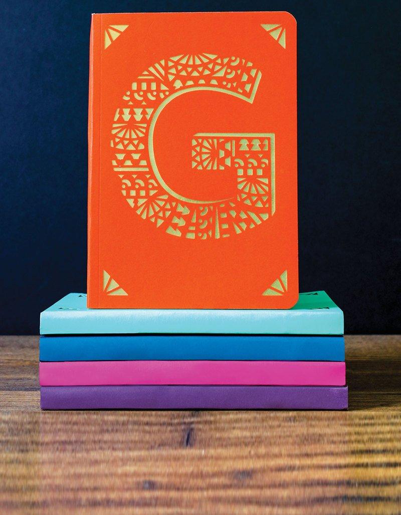 Portico Design B Monogram Pink A6 Notebook, , large image number 1